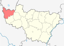 Location of Aleksandrovsky District (Vladimir Oblast)